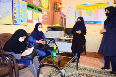 نظارت بر اجرای پروتکل های بهداشتی در خصوص بازگشایی مدارس در شهرستان زهک