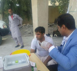 انجام آزمایش های تشخیصی، واکسیناسیون و معاینه معتادان متجاهر شهرستان زهک