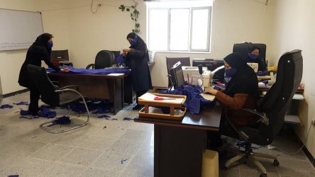 تولید ماسک در شبکه بهداشت و درمان شهرستان زهک