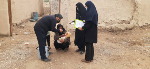 پایان عملیات مرحله اول ایمن سازی تکمیلی فلج اطفال کودکان زیر ۵ سال در شهرستان زهک